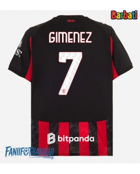 AC Milan Santiago Gimenez #7 Tricou Fotbal Replică 2025-26 Barbati Acasa
